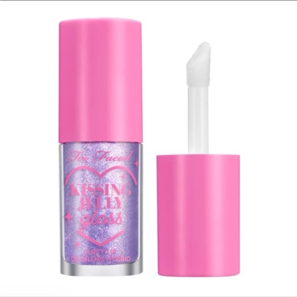 Too Faced Kissing Jelly LipGloss Lip Oil in Sweet Taffy Sparkling Lavender BNIB